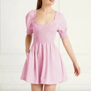Hill House Home Naia Nap Dress in Ballerina Pink Crepe - wrinkle resistant